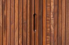 Milo Baughman California Modernist Walnut Tambour Door Credenza by Milo Baughman - 4598158