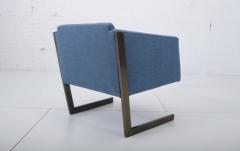 Milo Baughman Cantilever Bronze Lounge Chair 1970 s - 1504496