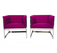 Milo Baughman Chrome Cube Chairs 1960 - 4111202