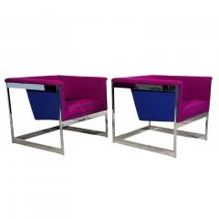 Milo Baughman Chrome Cube Chairs 1960 - 4111204