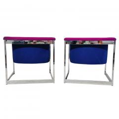 Milo Baughman Chrome Cube Chairs 1960 - 4111206