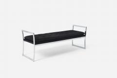 Milo Baughman Chrome Frame Bench with Arms by Milo Baughman - 960379