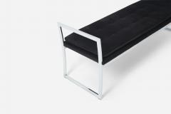 Milo Baughman Chrome Frame Bench with Arms by Milo Baughman - 960380