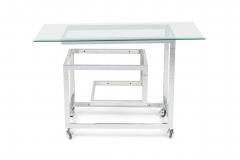 Milo Baughman Chrome Rolling Greek Keyfret Bar Cart Frame Style of Milo Baughman - 4274140
