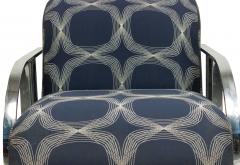 Milo Baughman Chrome and BlueArmchairs by Thayer Coggin - 2792208