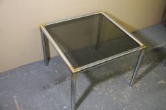 Milo Baughman Chrome and smoked glass coffee table and side table attributed to Milo Baughman - 3392468