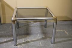 Milo Baughman Chrome and smoked glass coffee table and side table attributed to Milo Baughman - 3392469