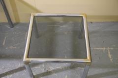 Milo Baughman Chrome and smoked glass coffee table and side table attributed to Milo Baughman - 3392470