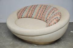 Milo Baughman Cuddle Pod Lounge Sofa on Brushed Brass Base circa 1970s - 700145