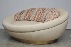 Milo Baughman Cuddle Pod Lounge Sofa on Brushed Brass Base circa 1970s - 700146