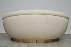 Milo Baughman Cuddle Pod Lounge Sofa on Brushed Brass Base circa 1970s - 700150