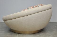 Milo Baughman Cuddle Pod Lounge Sofa on Brushed Brass Base circa 1970s - 700152