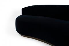 Milo Baughman Curvaceous Sofa in Mohair by Milo Baughman c 1970s - 1701459