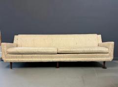 Milo Baughman Early Milo Baughman Style Mid Century Large Sofa on Walnut Legs - 3821143