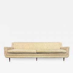 Milo Baughman Early Milo Baughman Style Mid Century Large Sofa on Walnut Legs - 3823945