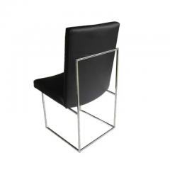 Milo Baughman Eight High Back Leather and Chrome Chairs Designed by Milo Baughman - 3697652