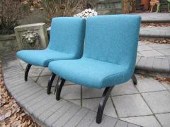 Milo Baughman Excellent Early Pair of Milo Baughman Scoop Chairs - 1200413