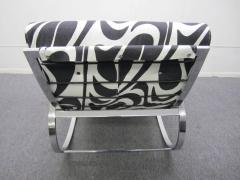 Milo Baughman Exciting Milo Baughman Style Chrome Oval Rocker Panton Fabric Mid Century - 1228998