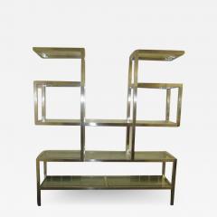 Milo Baughman Fabulous Chunky Aluminum Large Scale Etagere Mid Century Modern - 1845740