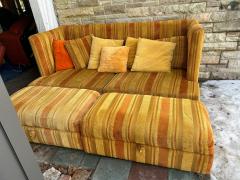 Milo Baughman Fabulous Milo Baughman Thayer Coggin Shelter Sofa 2 Ottoman Mid Centuy Modern - 4513337