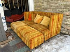 Milo Baughman Fabulous Milo Baughman Thayer Coggin Shelter Sofa 2 Ottoman Mid Centuy Modern - 4513344