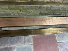 Milo Baughman Fabulous Milo Baughman style Patinated Brass 2 Tier Console Table Mid Century - 4429224