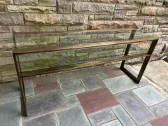 Milo Baughman Fabulous Milo Baughman style Patinated Brass 2 Tier Console Table Mid Century - 4429230