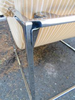 Milo Baughman Fantastic Pair of Milo Baughman Chrome Frame Scoop Chairs Mid Century Modern - 1199953