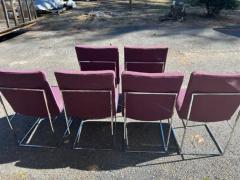 Milo Baughman Fantastic Set 6 Milo Baughman Thin Chrome Frame Dining Chair Mid Century Modern - 4101716