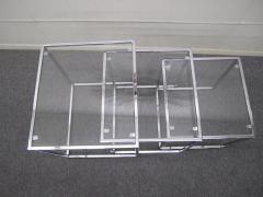 Milo Baughman Fantastic Set of Milo Baughman Chrome Nesting Tables Mid Century Modern - 1229097