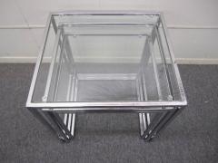 Milo Baughman Fantastic Set of Milo Baughman Chrome Nesting Tables Mid Century Modern - 1229099