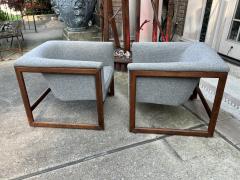 Milo Baughman GREAT SUITE OF SIX MODERN WALNUT SCULPTED CAGE CHAIRS BY MILO BAUGHMAN - 3157089