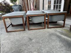 Milo Baughman GREAT SUITE OF SIX MODERN WALNUT SCULPTED CAGE CHAIRS BY MILO BAUGHMAN - 3157118