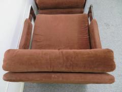 Milo Baughman Gorgeous Chunky Chrome Pair Milo Baughman Lounge Chairs Mid Century Modern - 1199939