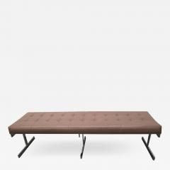 Milo Baughman Gorgeous Milo Baughman Style Long Chrome Bench Mid Century Modern - 1229671
