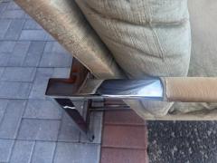 Milo Baughman Handsome Pair Milo Baughman Chrome Cube Chairs Mid Century Modern - 4478989