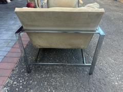 Milo Baughman Handsome Pair Milo Baughman Chrome Cube Chairs Mid Century Modern - 4478993