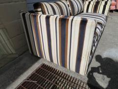 Milo Baughman Handsome Pair of Milo Baughman Style Tuxedo Loveseat Sofa Mid Century Modern - 1222432