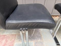 Milo Baughman Handsome Set 4 Milo Baughman Directional Chrome Dining Chair Mid Century Modern - 4729481