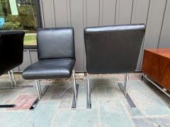 Milo Baughman Handsome Set 4 Milo Baughman Directional Chrome Dining Chair Mid Century Modern - 4729532