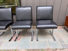Milo Baughman Handsome Set 4 Milo Baughman Directional Chrome Dining Chair Mid Century Modern - 4729548