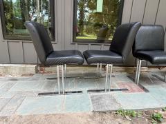 Milo Baughman Handsome Set 4 Milo Baughman Directional Chrome Dining Chair Mid Century Modern - 4729557