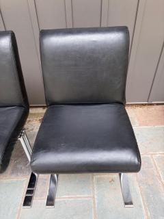 Milo Baughman Handsome Set 4 Milo Baughman Directional Chrome Dining Chair Mid Century Modern - 4729574