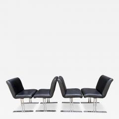 Milo Baughman Handsome Set 4 Milo Baughman Directional Chrome Dining Chair Mid Century Modern - 4731014