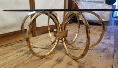 Milo Baughman Italian Brass Ring Coffee Table Circa 1960 - 2473081