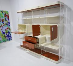 Milo Baughman Laminate and Lucite Modular Wall Unit Etagere Dry Bar Milo Baughman Style - 4481847