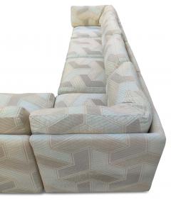 Milo Baughman Large 7 pcs Milo Baughman Thayer Coggin Sectional Sofa Geometric Pattern Fabric - 2863817