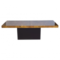 Milo Baughman Large Mid Century Modern Burl Wood Dining Table attributed to Milo Baughman - 2851643