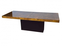 Milo Baughman Large Mid Century Modern Burl Wood Dining Table attributed to Milo Baughman - 2851645