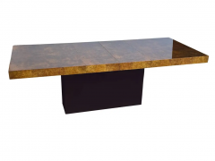 Milo Baughman Large Mid Century Modern Burl Wood Dining Table attributed to Milo Baughman - 2851671